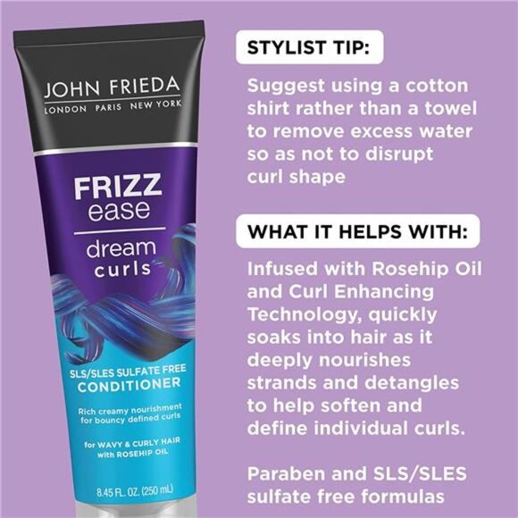 John Frieda Frizz Ease Dream Curls Shampoo and Conditioner Set + Cream Oil - Picture 4 of 7